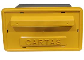 Caixa de Correio Amarela de Plástico Duro Parede e Grade