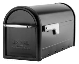 Caixa de correio Architectural Mailboxes Chadwick em aço preto 53x17x22 cm