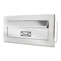 Caixa De Correio carta Frente em Inox brilhante 20 cm profundidade Caixa De Correio carta Frente em Inox brilhante 20 cm profundidade