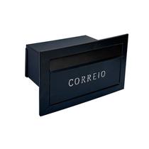 Caixa de Correio Cartas Para Muro Detras Preta 15x23x30cm