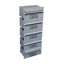 Caixa de Correio Condomínio A231-OM 5 Módulos para Grade Inox Ouro Minas Caixa de Correio Condomínio A231-OM 5 Módulos para Grade Inox Ouro Minas