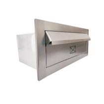 Caixa de Correio Correspondência Frente em Inox 15x35 - Metalfer