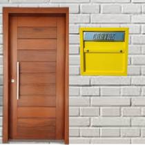 Caixa de correio embuti e portão grade chapa de aço amarela +2 parafuso 2 porca Caixa de correio embuti e portão grade chapa de aço amarela +2 parafuso 2 porca