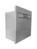 Caixa de Correio Grande Prédio Condomínio Portaria Embutir Aço Branco Craquelado - Ficone Decor
