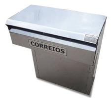 Caixa De Correio Inox 304 Modelo L P/ Muro Com 25cm Largura