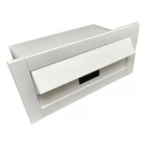 Caixa De Correio Inox Modelo Carta BRANCO 29x14Cm MURO