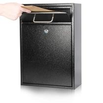 Caixa de Correio KYODOLED de Aço com Fechadura para Montagem na Parede 41x28x12 cm