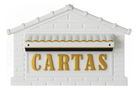 Caixa de Correio Modelo Universal Tijolinho Correspondência Casa Fundo Muro e Grade de Portão