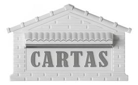 Caixa de Correio Modelo Universal Tijolinho Correspondência Casa Fundo Muro e Grade de Portão