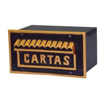 Caixa de Correio Para Cartas Inglesa Ouro Detras 15x25x12cm Caixa de Correio Para Cartas Inglesa Ouro Detras 15x25x12cm