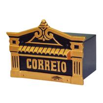 Caixa de Correio Para Cartas Mineira Ouro Detras 20x25x12cm - Metal Mig