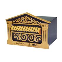 Caixa de Correio Para Cartas Romana Ouro Detras 20x25x12cm
