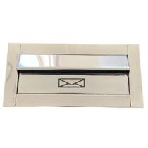 Caixa de correio para embutir em parede muro caixa de correio de inox 30x14 cm cromada p - AQUILA