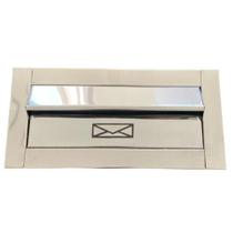 Caixa de correio para embutir em parede muro caixa de correio de inox 30x14 cm cromada p