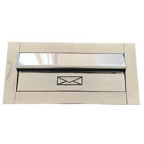 Caixa de correio para embutir em parede muro caixa de correio de inox 35x14 cm cromada g