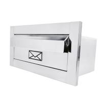 Caixa De Correio Para Muro Parede De Embutir Moderna Em Aço Caixinha Com Aba 14cm De Profundidade Cartas Correspondência Caixa De Correio Para Muro Parede De Embutir Moderna Em Aço Caixinha Com Aba 14cm De Profundidade Cartas Correspondência