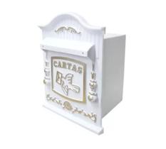 Caixa De Correio PVC N.26 para Portão ou Embutir Branca