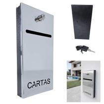 Caixa de Correio Slim Frontal 30cm x 15cm Frente Inox Espelhado com 2 Chaves Caixa de Correio Slim Frontal 30cm x 15cm Frente Inox Espelhado com 2 Chaves