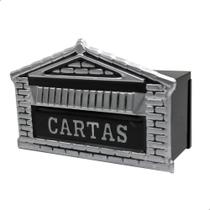 Caixa De Correio Tijolinho Popular 12x25 Para Muro Cinza