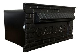 Caixa De Correio Tijolinho Preta Pequena De Embutir Muro Caixa De Correio Tijolinho Preta Pequena De Embutir Muro