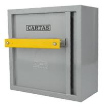 Caixa De Correio Vertical C/ Trava Para Grade Embutir Fercar Cor Cinza