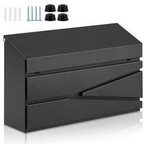 Caixa de correio Yaocom Wall Mount em aço galvanizado preta 40x25x11 cm