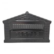 Caixa De Correios Para Muro Grade De Aluminio Inox Moderna Preto
