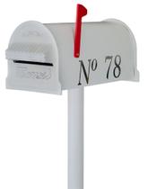 Caixa De Correspondência Americana Condomínio Com Pedestal Luxo + Jogo de Numero Residencial - Hidrovalco