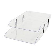 Caixa de Correspondência Cristal Bandeja Dupla Articulada 3043H Dello Caixa de Correspondência Cristal Bandeja Dupla Articulada 3043H Dello