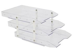 Caixa de correspondência tripla Móvel organizador de mesa - Maxcril Caixa de correspondência tripla Móvel organizador de mesa - Maxcril