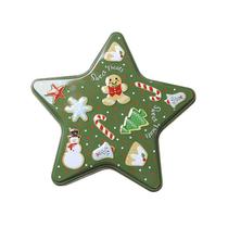 Caixa de cozimento de metal de 19x6 cm em forma de estrela para biscoitos de Natal
