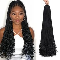 Caixa de crochê Braids Hair BEXIUKAKA Curly Ends 18 cm, 7 pacotes