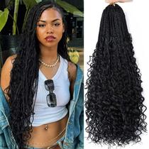 Caixa de crochê Braids Lickran Goddess de 24 polegadas para mulheres negras