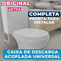 Caixa de Descarga Acoplada Astra 6L Universal Simples Deca Celite Lorenzetti Com Flexível Brinde Caixa de Descarga Acoplada Astra 6L Universal Simples Deca Celite Lorenzetti Com Flexível Brinde