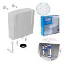 Caixa de descarga acoplada universal astra acionamento simples 6 litros plástico branco 39x38cm