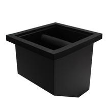 Caixa de descarte de borra de café DIBTSA em aço inoxidável, formato trapezoidal