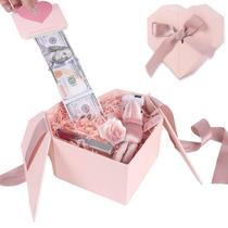 Caixa de dinheiro COOVA Cash Gift Pull Pink com luz e kit Caixa de dinheiro COOVA Cash Gift Pull Pink com luz e kit