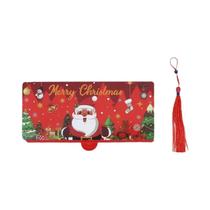 Caixa De Dinheiro De Natal Com Design De Papai Noel, 10 Compartimentos Para Cartões, Estilo Dobrável