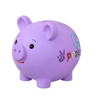 Caixa de dinheiro de PVC Piggy Bank Creative Cartoon Pig 16x13x13cm