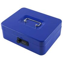 Caixa de dinheiro KYODOLED grande com fechadura combinada azul