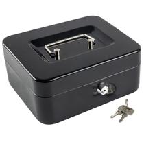 Caixa de dinheiro KYODOLED Medium com bandeja de dinheiro e chave 20x16x9 cm preta