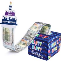Caixa de dinheiro Meiidoshine Birthday para presente em dinheiro com 100 sacolas