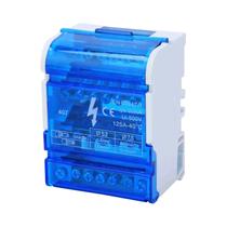 Caixa De Distribuição De Terminais Monofásica 407 Com 4 Níveis Para Trilho DIN E Tampa Transparente