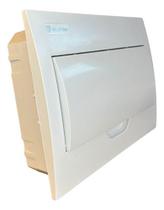 Caixa de Distribuição Elétrica 12 Polos Embutir com Etiquetas Marcadoras disjuntores