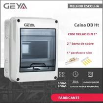 Caixa De Distribuição Elétrica À Prova d'Água 5/8 Vias Com Barra De Cobre, Disjuntor MCB, Caixa De
