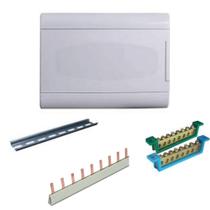 Caixa de distribuição para 10/12 Disjuntores - embutir - DIN - 110/220V - Sistema Monofásico