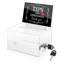 Caixa de doação MoKo Acrílico com suporte para fechadura e letreiro 15x12x10cm Caixa de doação MoKo Acrílico com suporte para fechadura e letreiro 15x12x10cm
