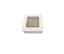 Caixa De Doce Brigadeiro Com Visor 8x8x4 Kraft 50 Unidades
