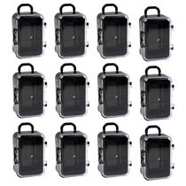 Caixa de doces em miniatura AUEAR Mini Suitcase de plástico, pacote com 12 unidades, preta