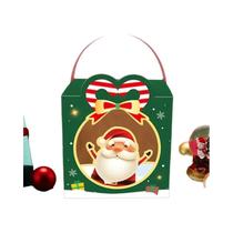 Caixa De Doces Para a Véspera De Natal 5 Peças Caixa De Presente Portátil Em Forma De Maçã Embalagem Caixa De Doces Para a Véspera De Natal 5 Peças Caixa De Presente Portátil Em Forma De Maçã Embalagem